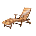 **Technische titel in het Nederlands: Luxe Houten Ligstoel met Verstelbare Rugleuning**