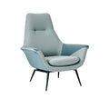Moderne design fauteuil met gestoffeerde zitting en metalen poten